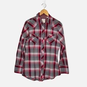 Roper Women’s Western Size S Grey and Burgandy Shirt